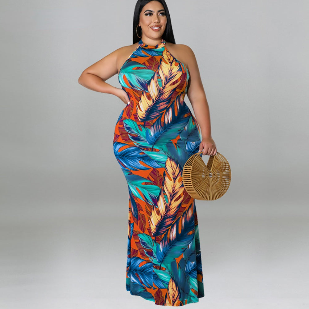 The Zara Halter Cut Out Back Maxi Dress