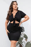 The Kaia Plus Size Cutout & Tie Dress