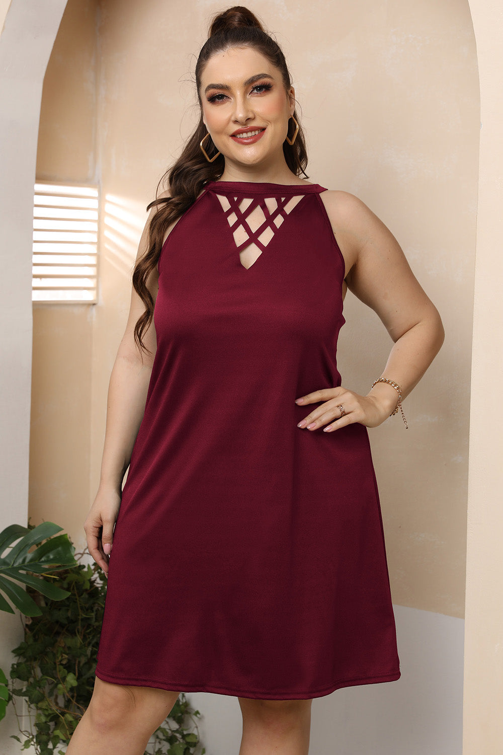 The Malia Plus Size Cutout Dress
