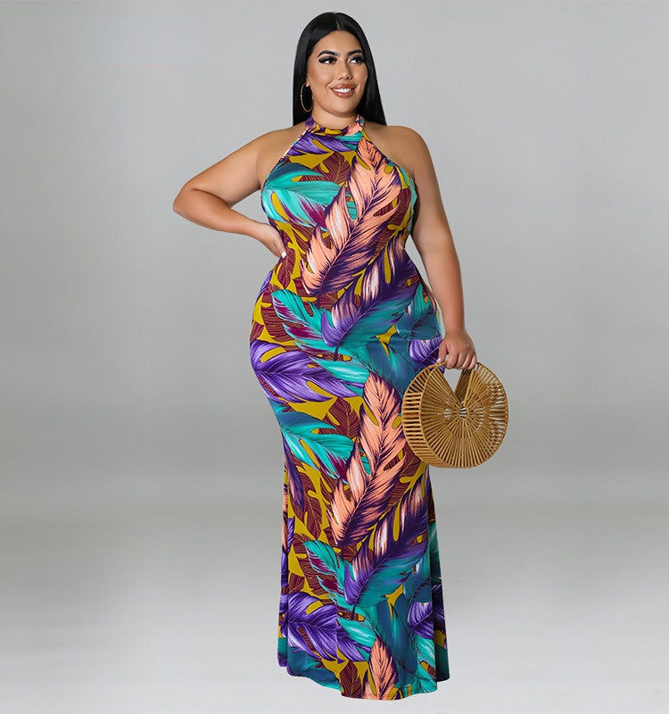 The Zara Halter Cut Out Back Maxi Dress
