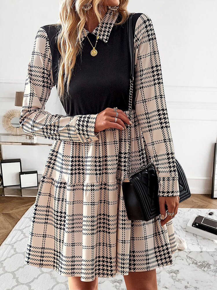 The Elise Plaid Mini Dress