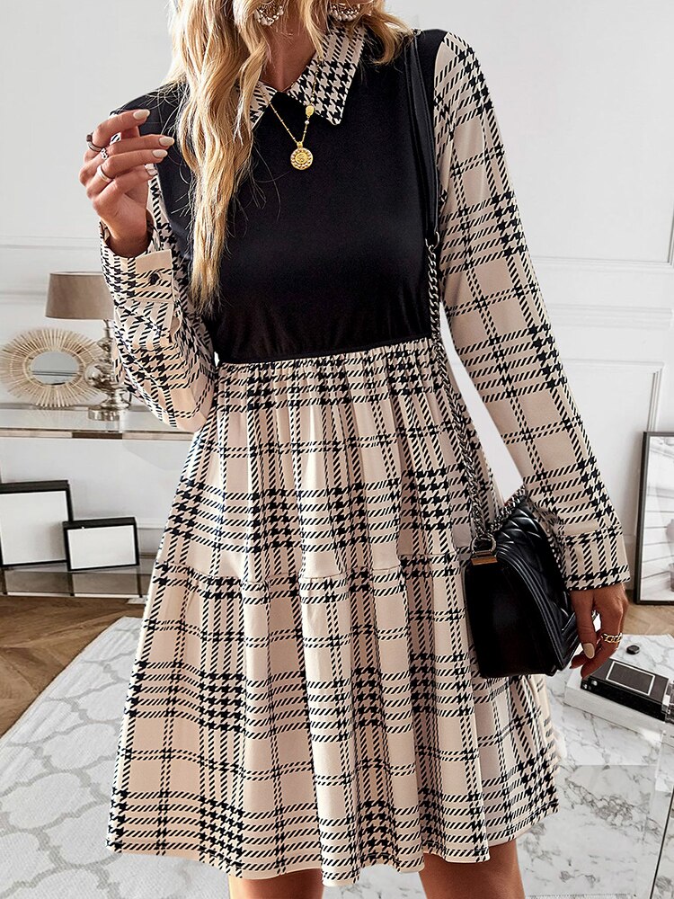 The Elise Plaid Mini Dress