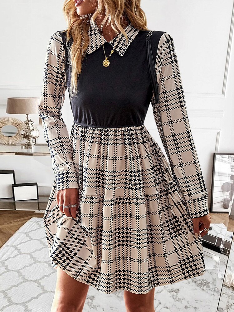 The Elise Plaid Mini Dress