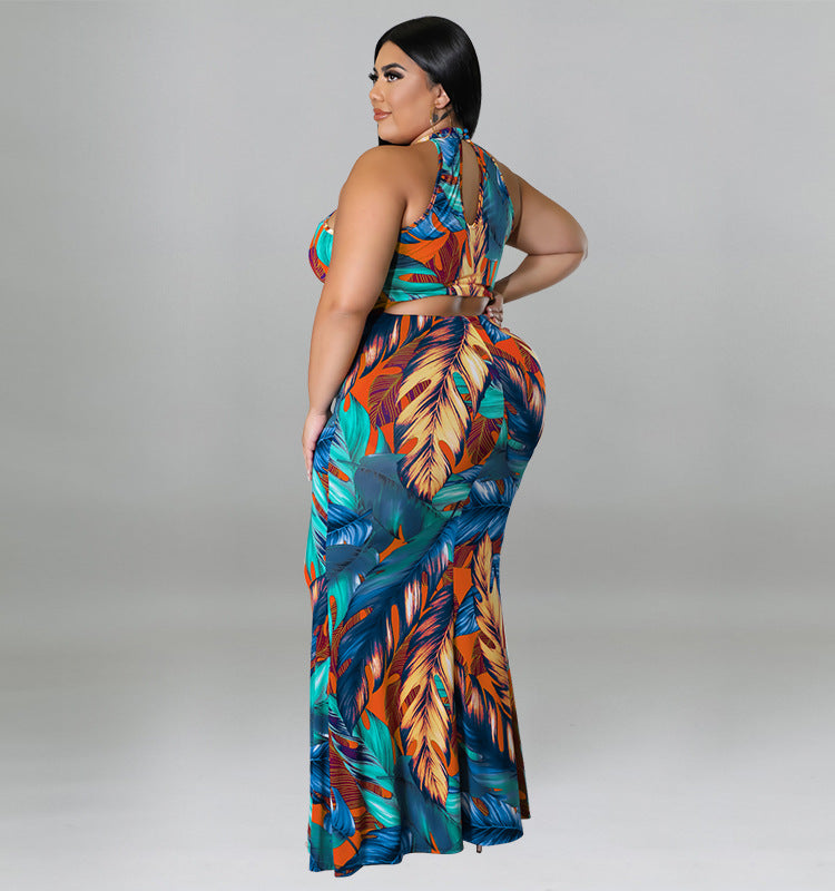 The Zara Halter Cut Out Back Maxi Dress