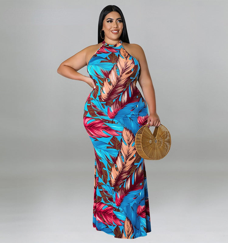 The Zara Halter Cut Out Back Maxi Dress