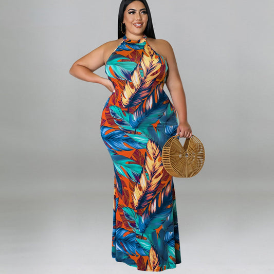 The Zara Halter Cut Out Back Maxi Dress