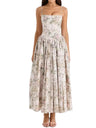Apricot-Large Floral Print