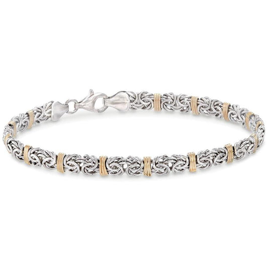 Two Toned 5th Avenue Modern 14K Gold Bracelet