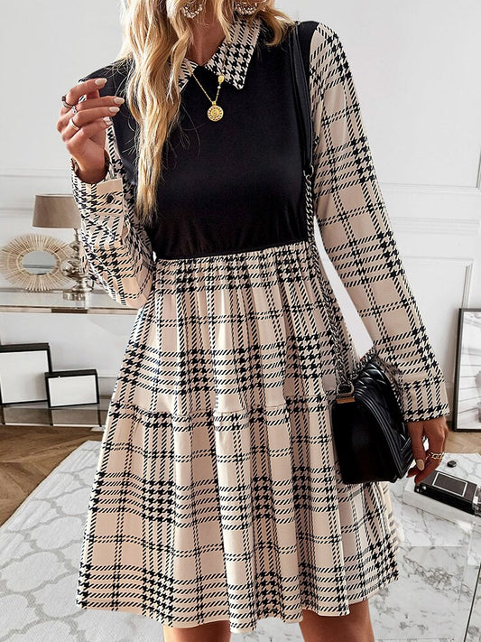 The Elise Plaid Mini Dress