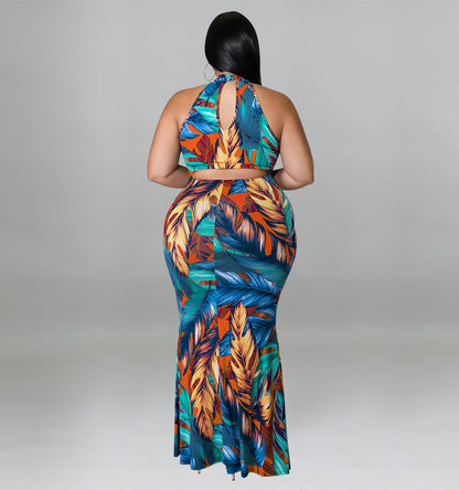The Zara Halter Cut Out Back Maxi Dress