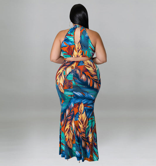 The Zara Halter Cut Out Back Maxi Dress
