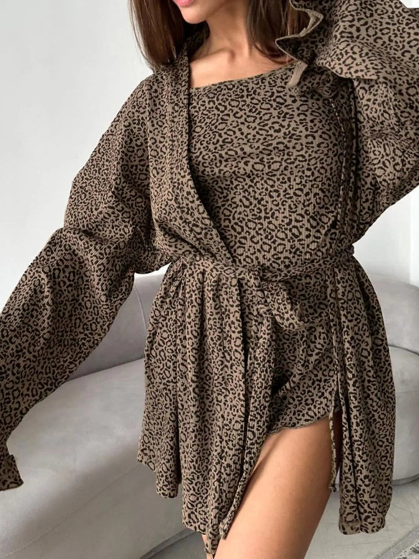 brown two piece set