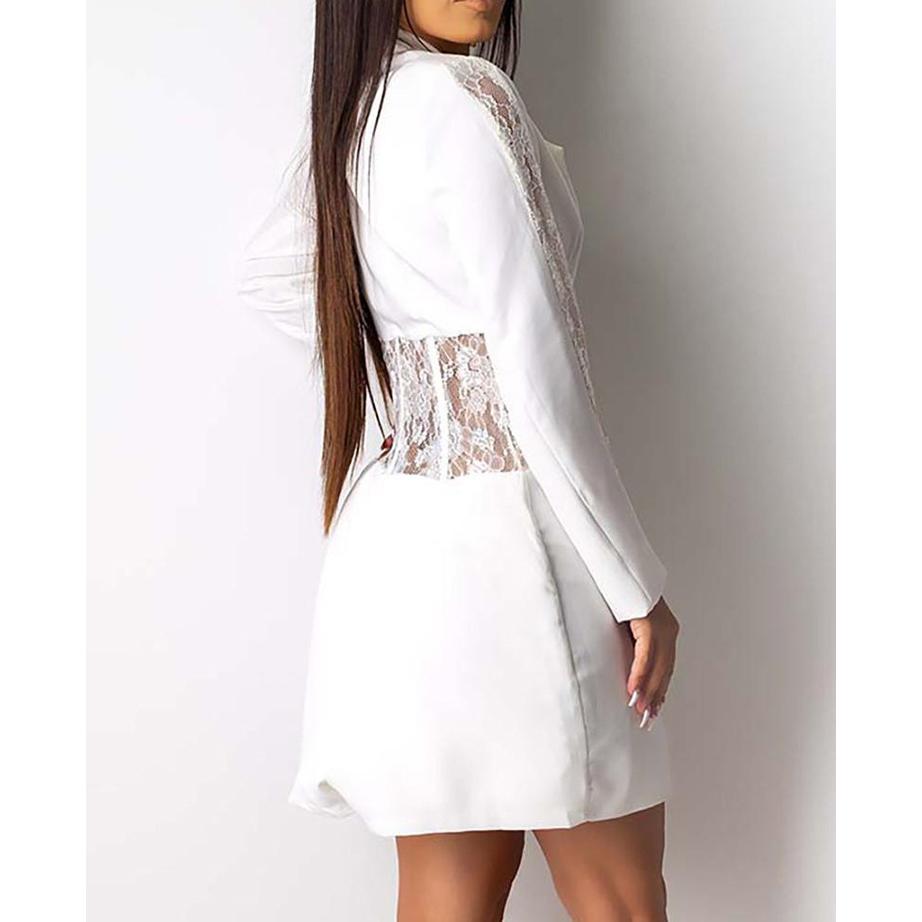 The Lacey Trimmed Blazer Dress