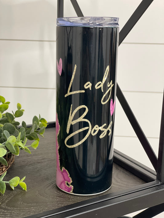 The Lady Boss 20oz Skinny Tumbler